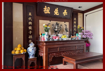 Bàn thờ đục hoa sen Chân 28